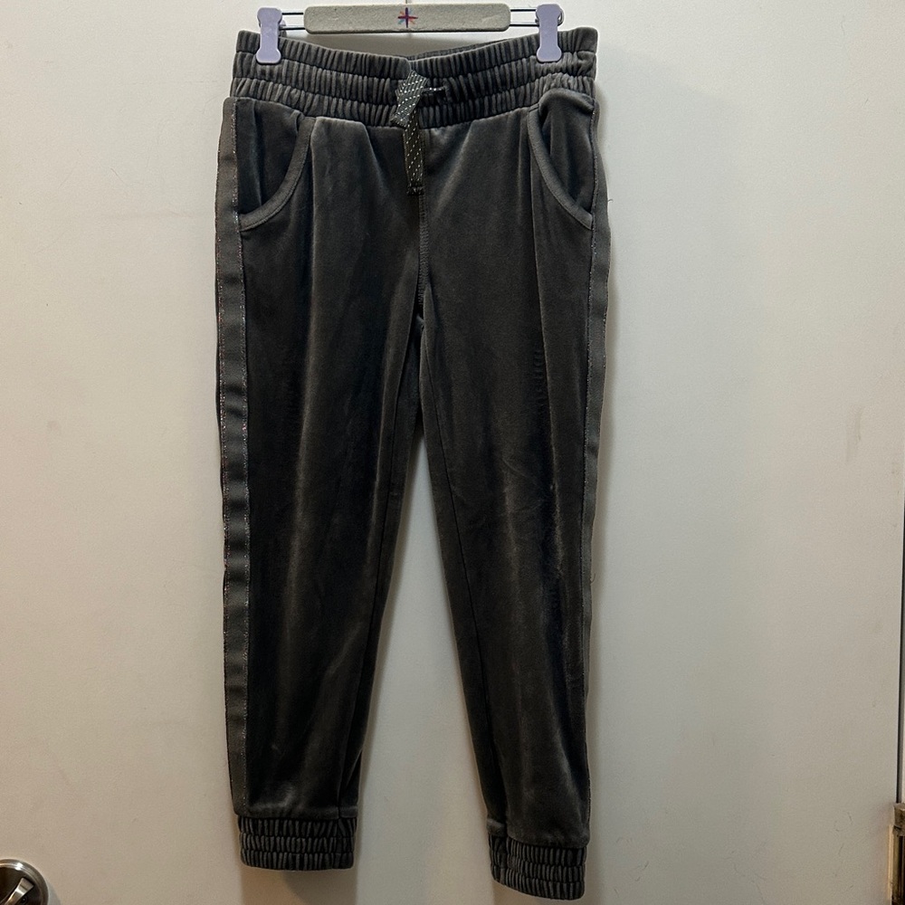 More Than Magic Gray Sweatpants With Sparkly Stripes Down The Sides Size 4/5